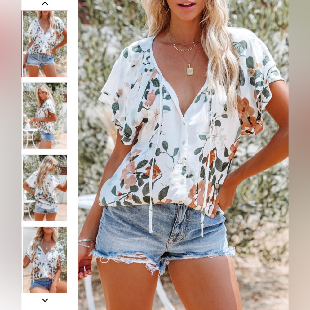Short sleeve blouse